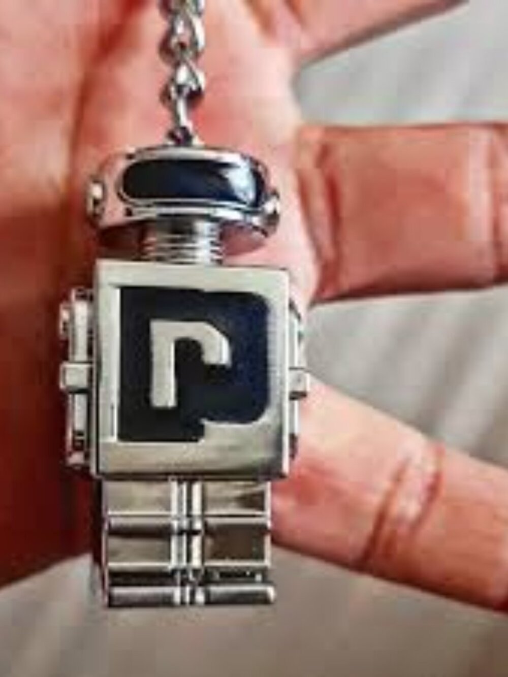 Paco Rabanne Phantom Travel Kit-Black Reversible Pouch&Key Chain Set-2pc-NEW - Picture 6 of 14